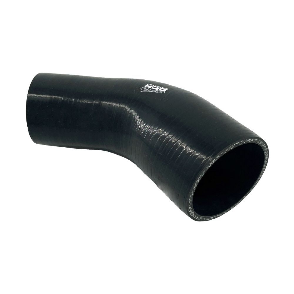 Silicone Hose Black 45 Deg Reducing Elbow 63 to 51mm (2.5 Silicone Hose Black 45 Deg Reducing Elbow 63 to 51mm (2.5" to 2") ID, 50mm Leg Length