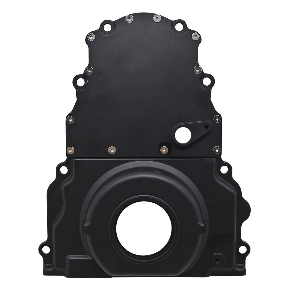 Timing Cover LS Engine 2 piece with Cam Sensor Hole (Black)