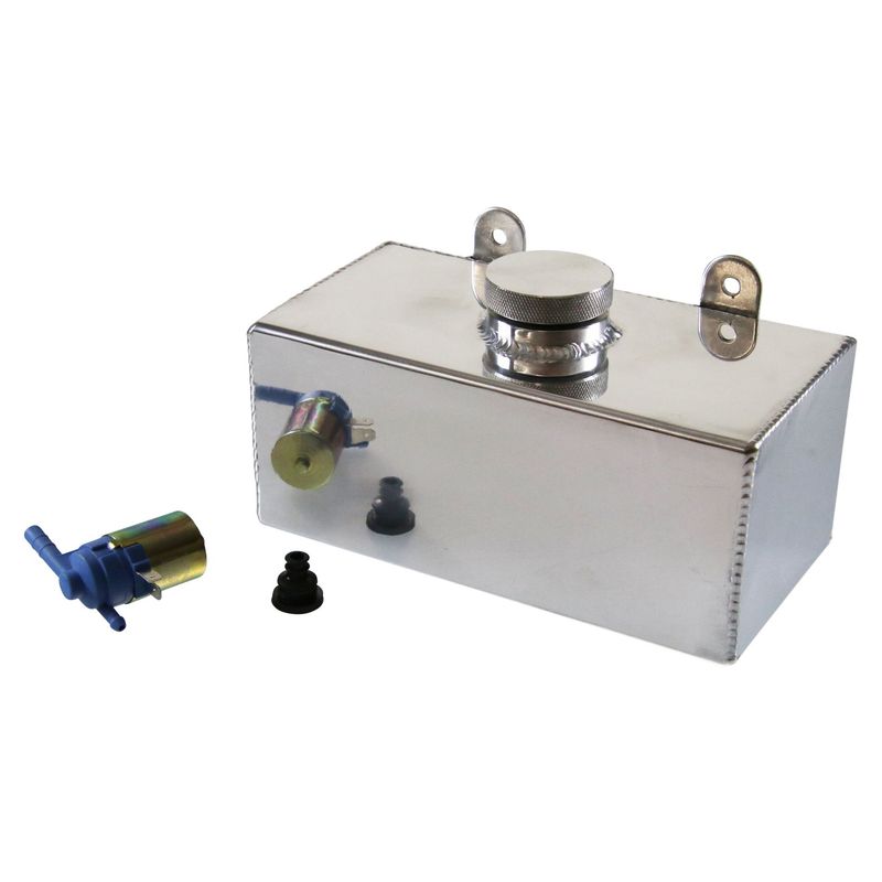 Windscreen Washer Bottle Polished Alloy Horizontal (2 Litre) Holden Torana