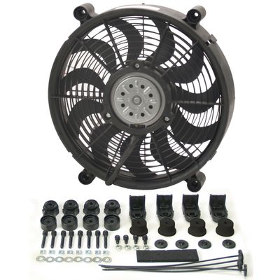 Derale 14 Derale 14" High Output Single Radiator Pusher/Puller 2 Speed Fan 2100Cfm 16214