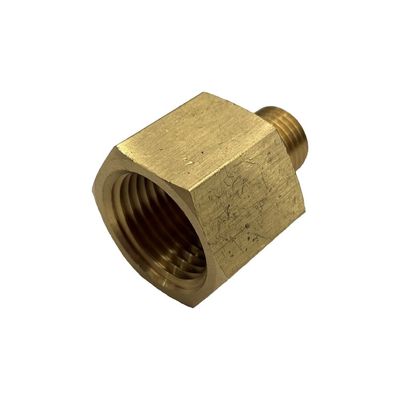 Brass Reducing Hex Adaptor 1/2" (18.6mm) Female to 3/8" (16.7mm) Male BSP Thread
