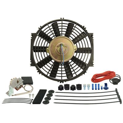 Derale 10 Derale 10" Straight Blade Reversible 625Cfm Electric Fan with Thermostat 16310