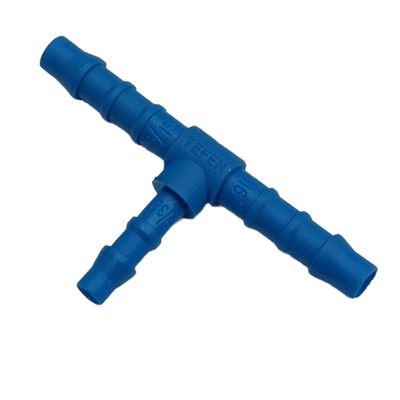 Nylon Plastic Reducing Tee 3/16" (4.8mm) x 3/16" (4.8mm) to 5/32" (4mm) Hose Tube End