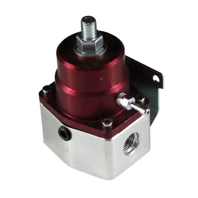 Fuel Regulator Efi Bypass Red Anodized Aluminium 40-75 Psi 3/8" Npt Ports