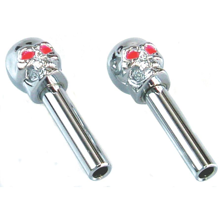 Door Lock Knobs Chrome Skulls Red Eye set of 2 Holden/Ford/Torana/Chevrolet