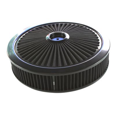 Extraflow All Black Air Filter/Air Cleaner 14" x 3" Holley or Holden Quadrajet Base
