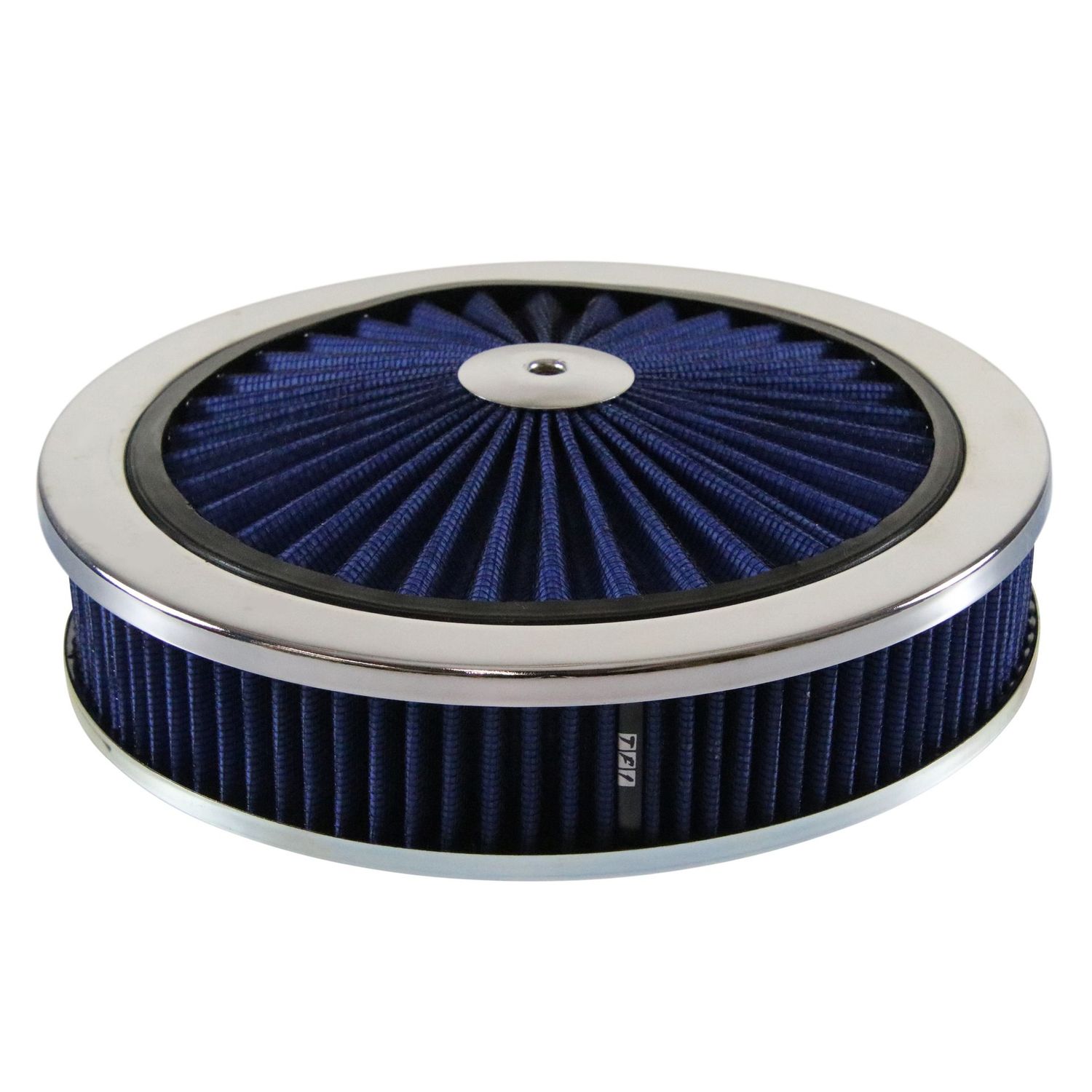 Extraflow Blue Chrome Air Filter/Air Cleaner 9"x 2" Assy fit Holley 5-1/8" Base