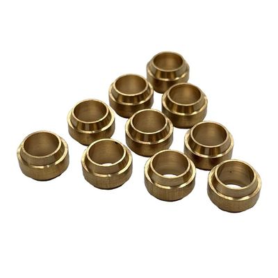 Brass Olives Universal No 100 - 1/4" (6.3mm) Hose Tube - Pkt 10