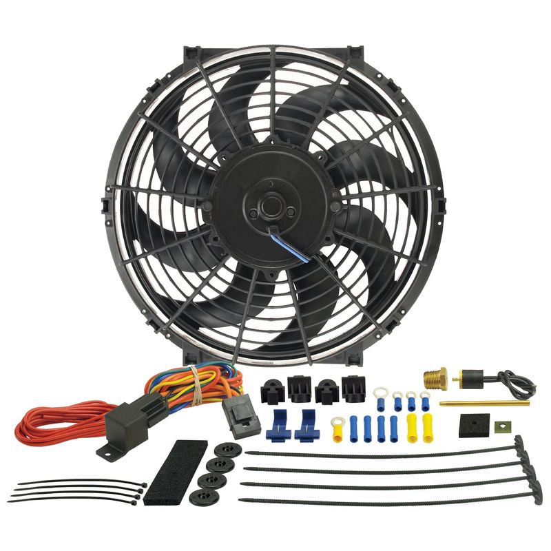 Derale 12" Tornado Reversible 880Cfm Electric Fan with 180?F Thermostat 16012