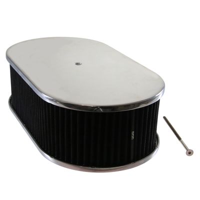 Oval Smooth Air Filter/Air Cleaner 15 Oval Smooth Air Filter/Air Cleaner 15" x 4" Holley Edelbrock Quadrajet Carter Black Filter