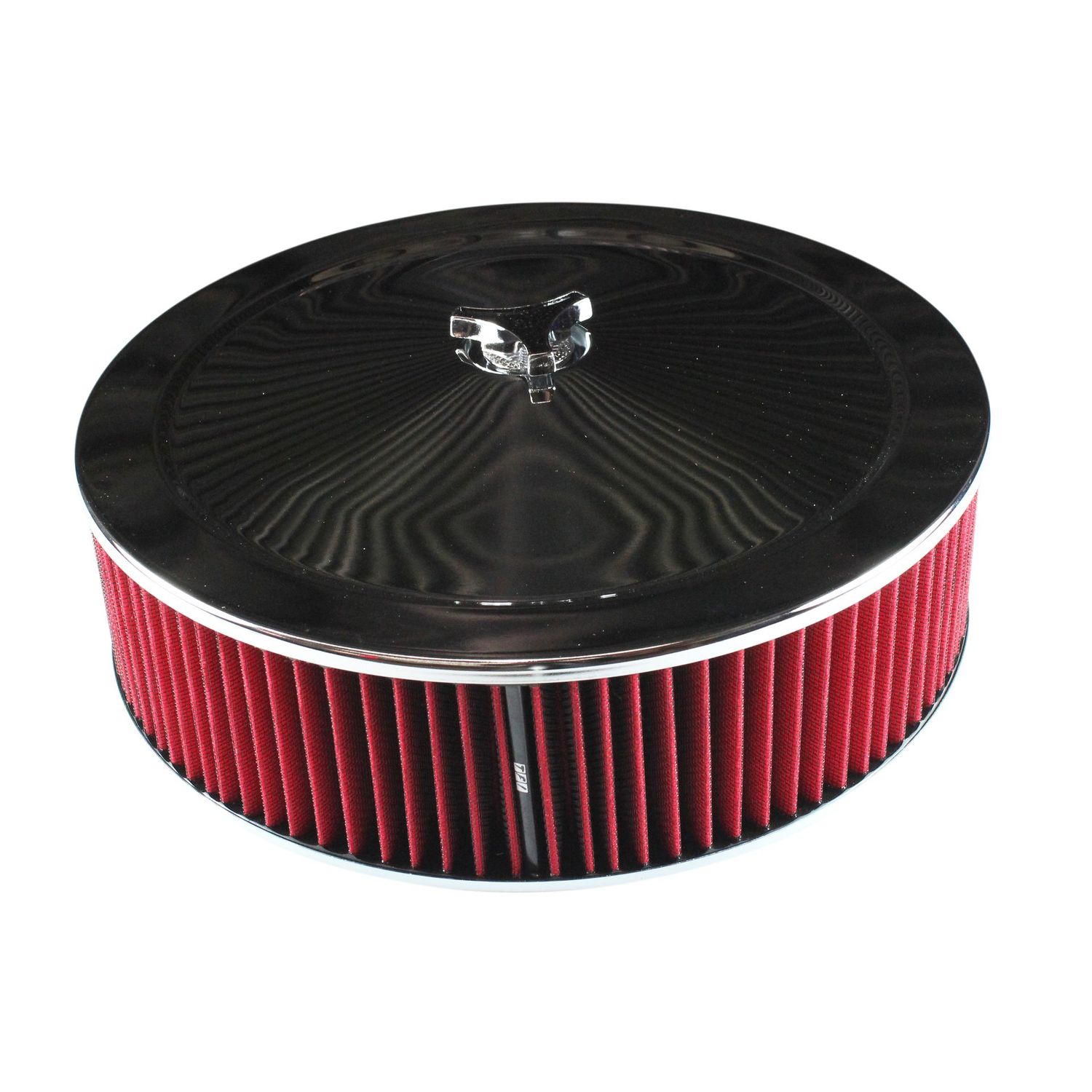 Chrome Air Filter/Air Cleaner 14 Chrome Air Filter/Air Cleaner 14" x 4" Holley or Holden Quadrajet Base Red Washable