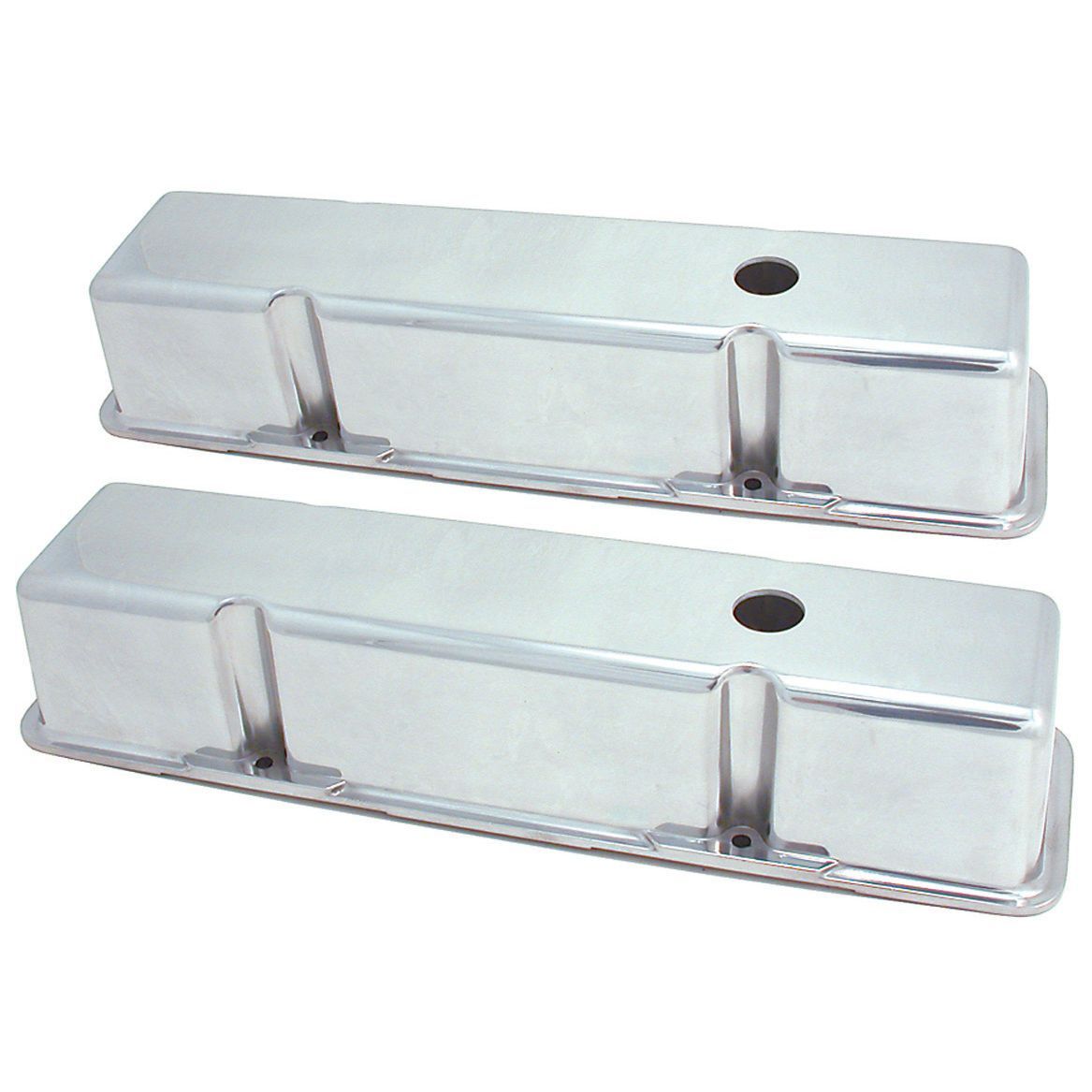 Valve Rocker Covers Alloy Chevrolet SB V8 283-400 Tall Smooth Alloy Polished