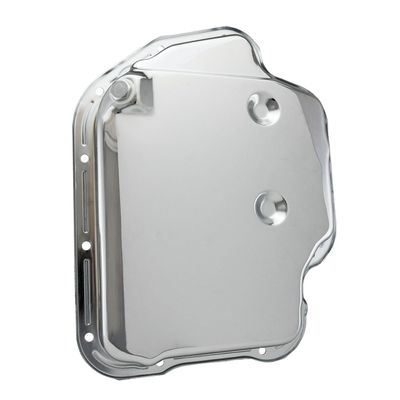 Transmission Pan GM Turbo 400 Smooth Chrome Steel 2" Standard Depth
