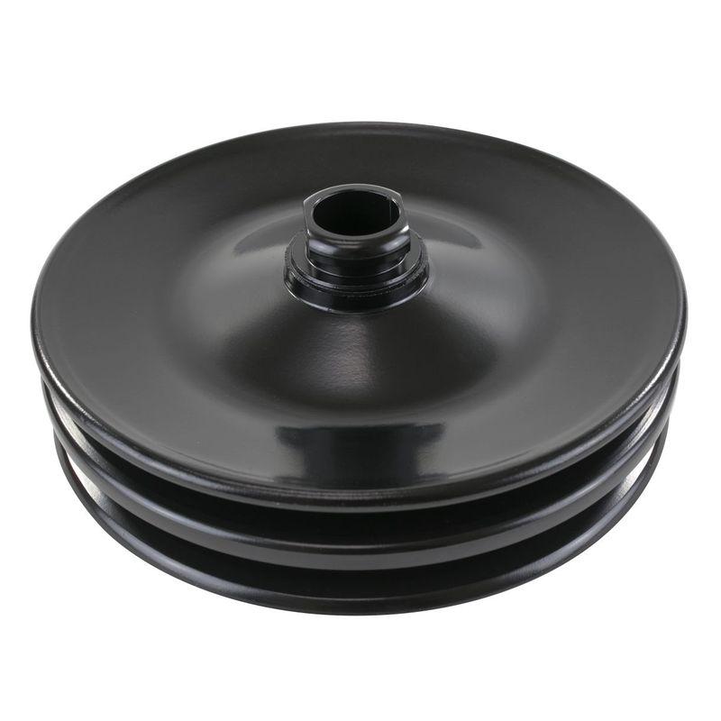 Pulley GM/Ford Power Steering Pump Dual Groove Black Steel 3/4" Shaft
