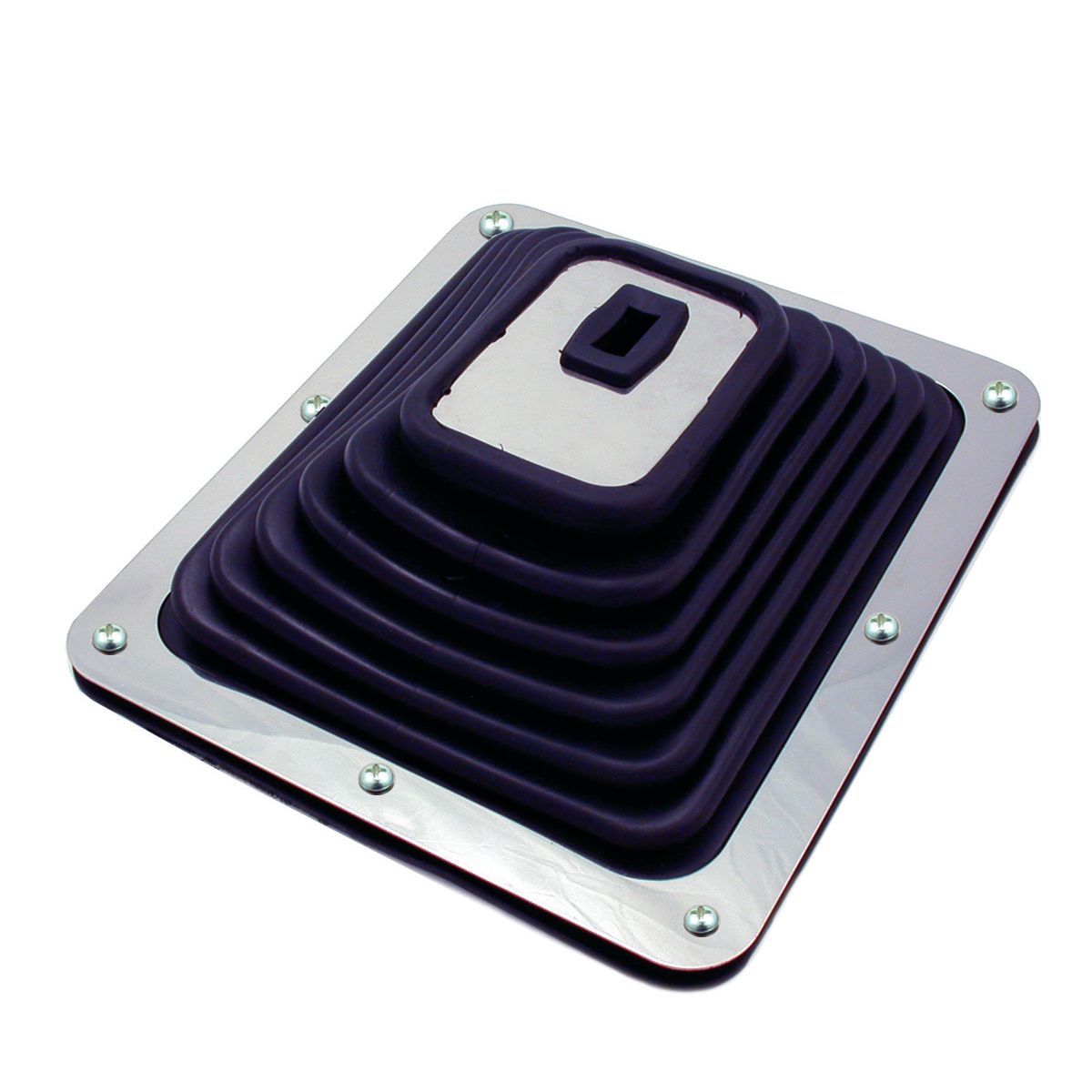 Large Mega Shift Hurst Style Shift Boot 7-3/4 Large Mega Shift Hurst Style Shift Boot 7-3/4" X 8-3/4", Universal with Plate.