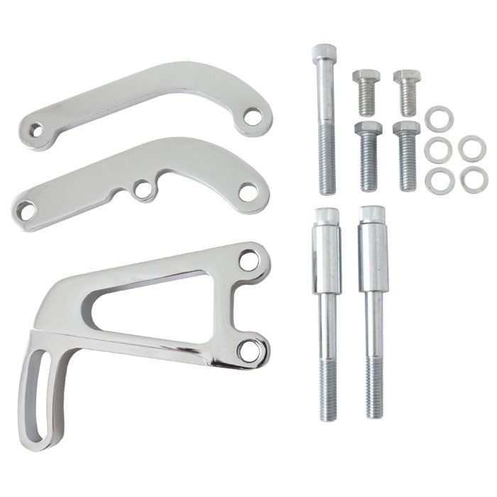 Power Steering Pump Polished Aluminium Bracket Kit Chevrolet Sm Block Lwp