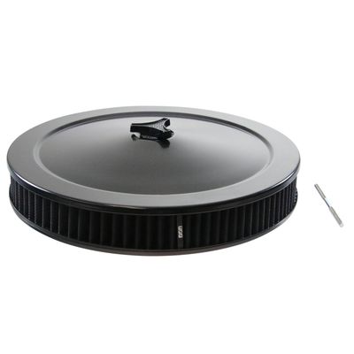 Black Air Filter/Air Cleaner 14" x 2" Holley Rochester Recessed Base Washable Elemen