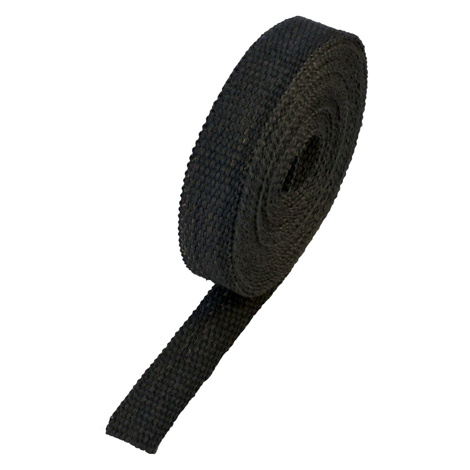 Black Coloured Exhaust Wrap 25mm(1") Wide x 7.5mt(25ft) Roll 650'C Continuous