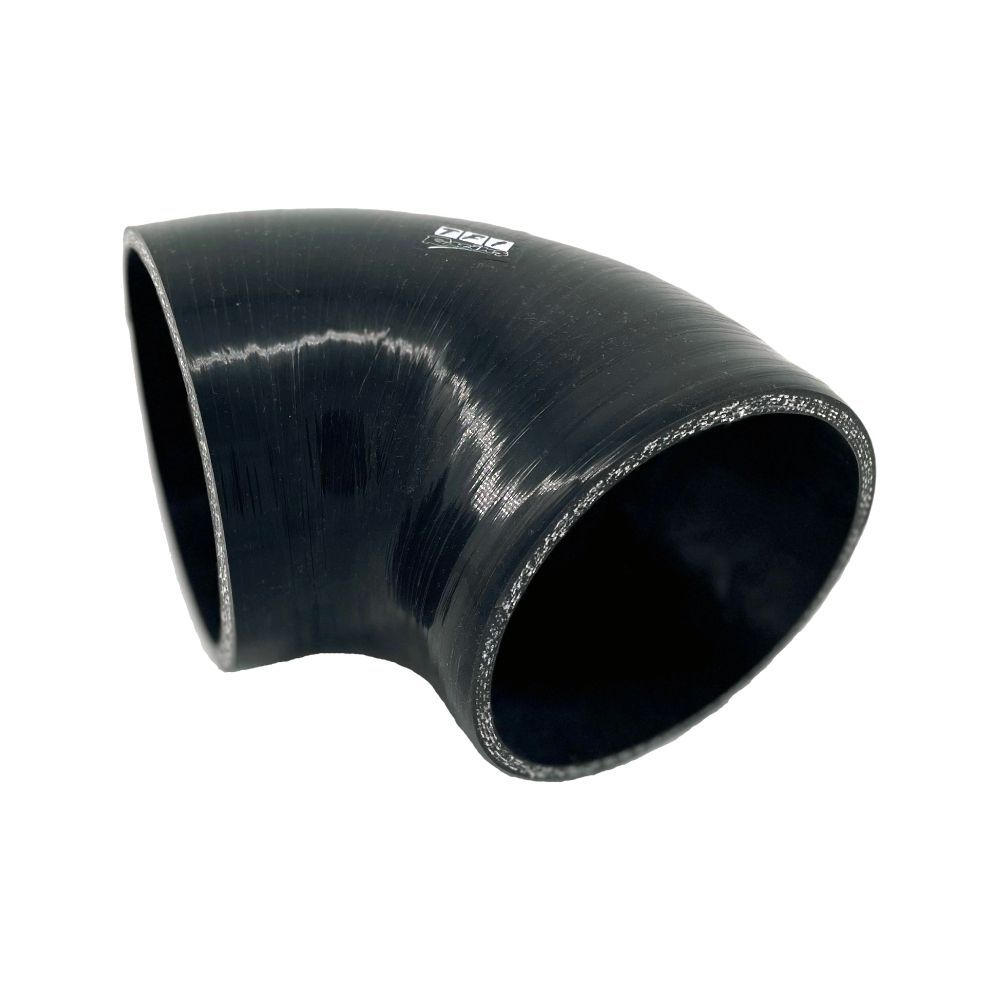 Silicone Hose Black 90 Deg Elbow 100mm (4 Silicone Hose Black 90 Deg Elbow 100mm (4") ID, 50mm Leg Length