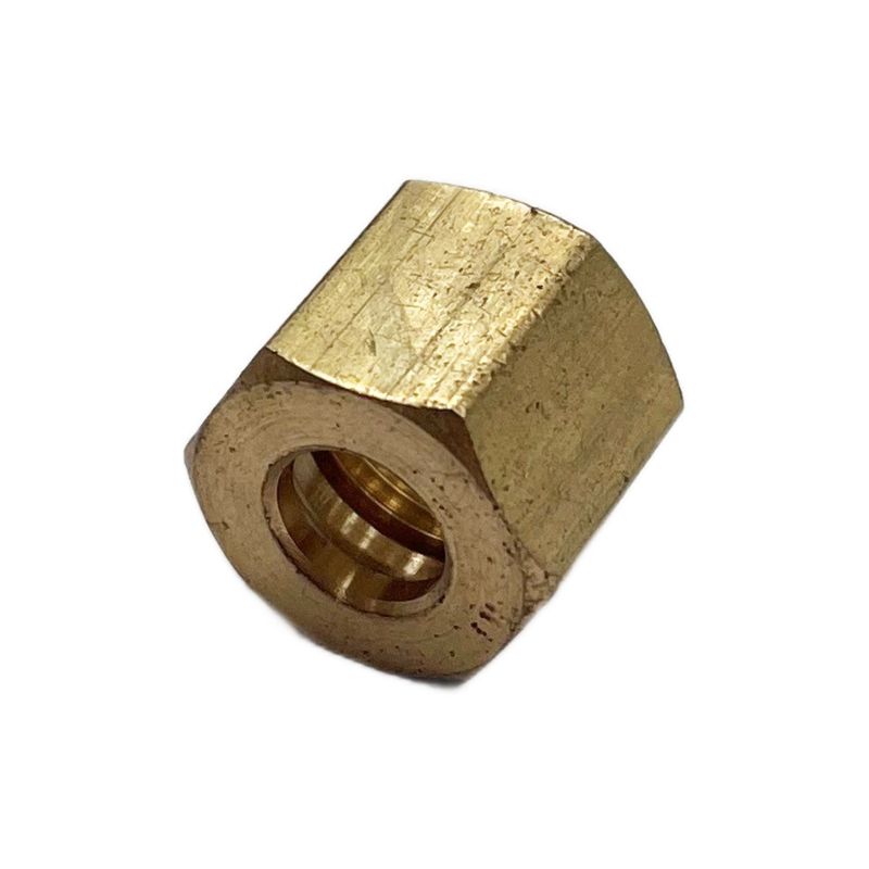 Brass Compression Nut 1/4" (6.3mm) Hose Tube with 7/16" x24 Female BSP Thread