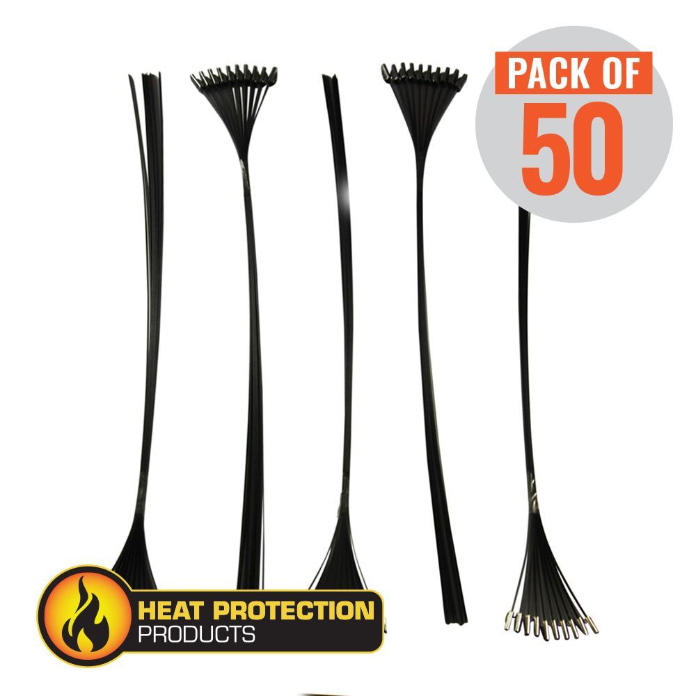 Exhaust Wrap Stainless Black Locking Ties 355mm (14 Inch) Long Heavy Duty Qty 50 Exhaust Wrap Stainless Black Locking Ties 355mm (14 Inch) Long Heavy Duty Qty 50