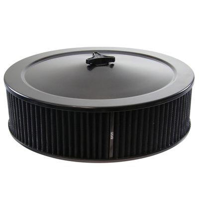 Black Air Filter/Air Cleaner 14 Black Air Filter/Air Cleaner 14" x 4" Holley Holden Quadrajet Base Washable Element