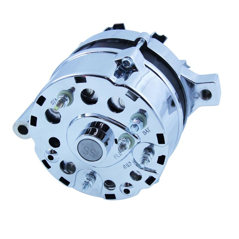 Alternator Ford 1963-86 V6 V8  Chrome 110 Amp 3 Wire Internal Regulator
