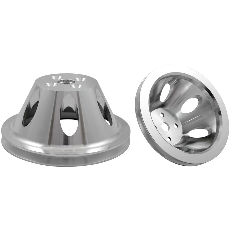 Pulley Upper Single Groove Swp Polished Alloy Small Block Chevrolet 265-400