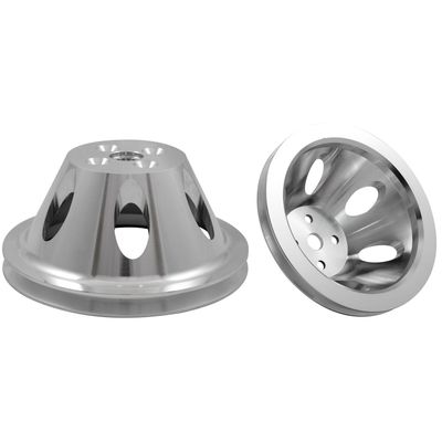 Pulley Upper Single Groove Swp Polished Alloy Small Block Chevrolet 265-400