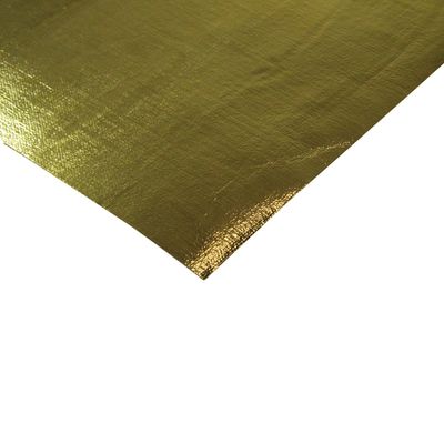 Heat Shield Gold Mat 475mm x 500mm Aluminised Fibreglass + adhesive Rated 590'C Heat Shield Gold Mat 475mm x 500mm Aluminised Fibreglass + adhesive Rated 590'C