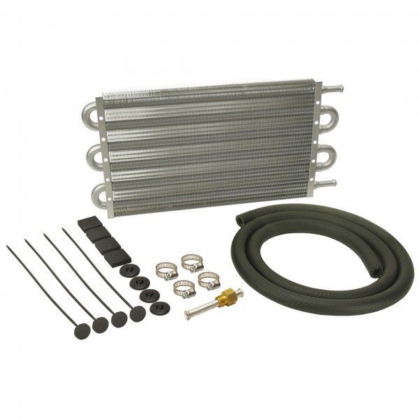 Derale 6 Pass 15-1/4"x7-1/2"x3/4" Aluminum Transmission Cooler Kit 12903