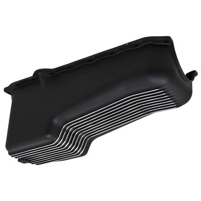 Oil Pan Chevrolet Small Block 305-350 1986-2002 Black Finned Alloy