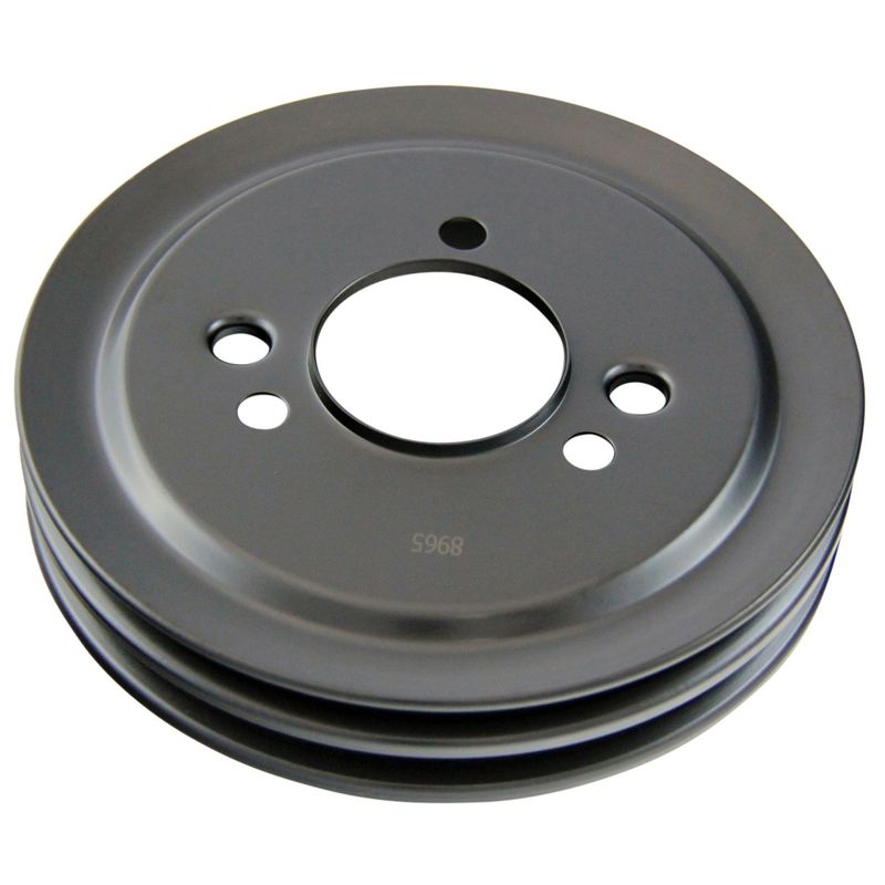 Pulley Crankshaft Double Groove Swp Black Steel Big Block Chevrolet 396-454