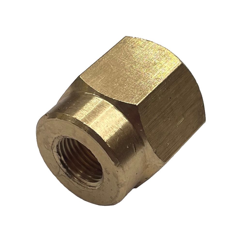 Brass Hex Reducing Socket 3/8" (15mm) Female BSP Thread to 1/8" (8.6mm) Female BSP Thread