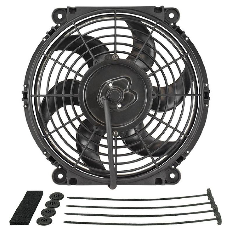 Derale 10" Tornado Electric Reversible Puller Fan with Mount Kit 650Cfm 16620