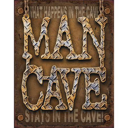 Man Cave What Happens In The Man Cave Metal Sign Reproduction 32cm x 41cm Man Cave What Happens In The Man Cave Metal Sign Reproduction 32cm x 41cm