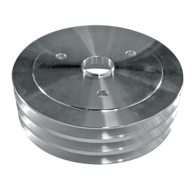 Pulley Crankshaft Triple Groove Swp Polished Alloy Small Block Chevrolet 265-400