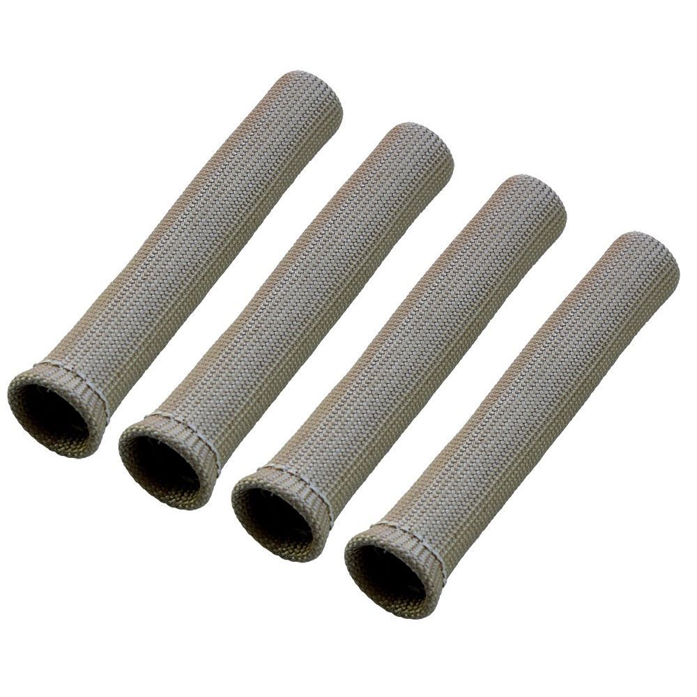 Spark Plug Heat Shield Insulation Boot Fawn Set 4 Universal 1"Id bends to 90 Degree