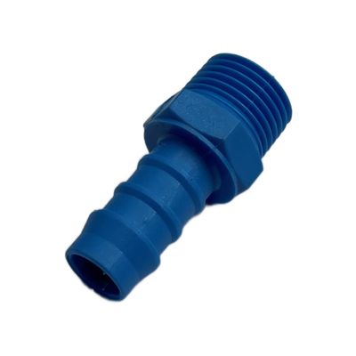 Nylon Plastic Male Tail Fitting 9/16" (14mm) Hose Tube End to 3/8" (16.7mm) Male BSP Thread