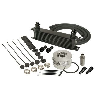 Derale Stack Plate 10 Row Engine Cooler Kit with GM Thermostat Sandwich 15603 Derale Stack Plate 10 Row Engine Cooler Kit with GM Thermostat Sandwich 15603