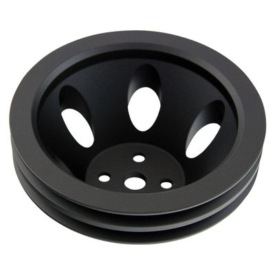 Pulley Water Pump Double Groove Swp Black Alloy Small Block Chevrolet 265-400 Pulley Water Pump Double Groove Swp Black Alloy Small Block Chevrolet 265-400