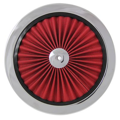Extraflow Red Element Chrome Air Filter 9" Top only Cotton Pleated