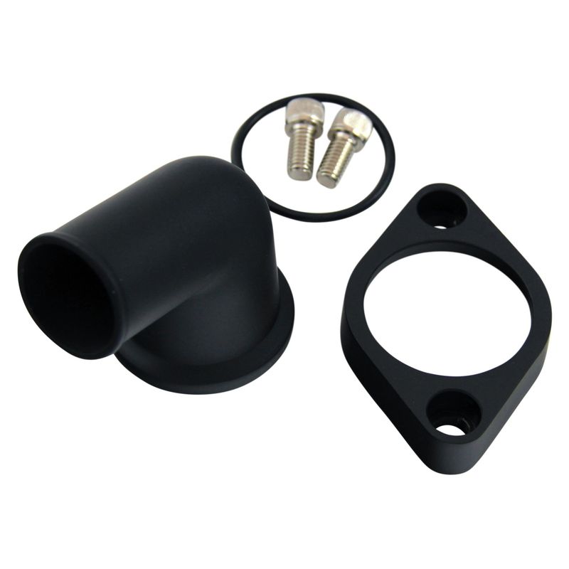 Water Neck Chevrolet Small Big Block 15 Degree Black Alloy Swivel 360 Degree