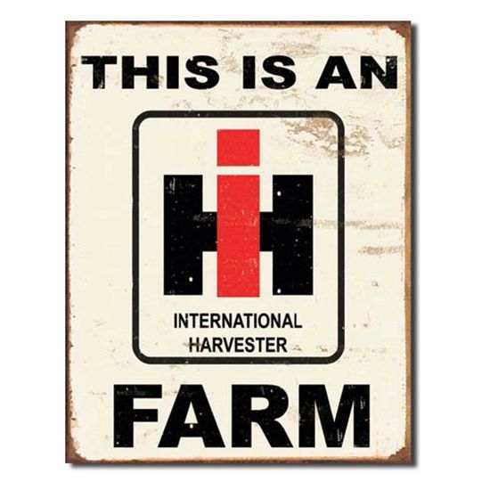 This an International Harvester (IH) Farm Metal Sign Reproduction 32cm x 41cm