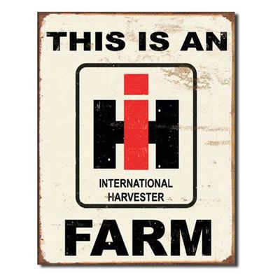 This an International Harvester (IH) Farm Metal Sign Reproduction 32cm x 41cm This an International Harvester (IH) Farm Metal Sign Reproduction 32cm x 41cm