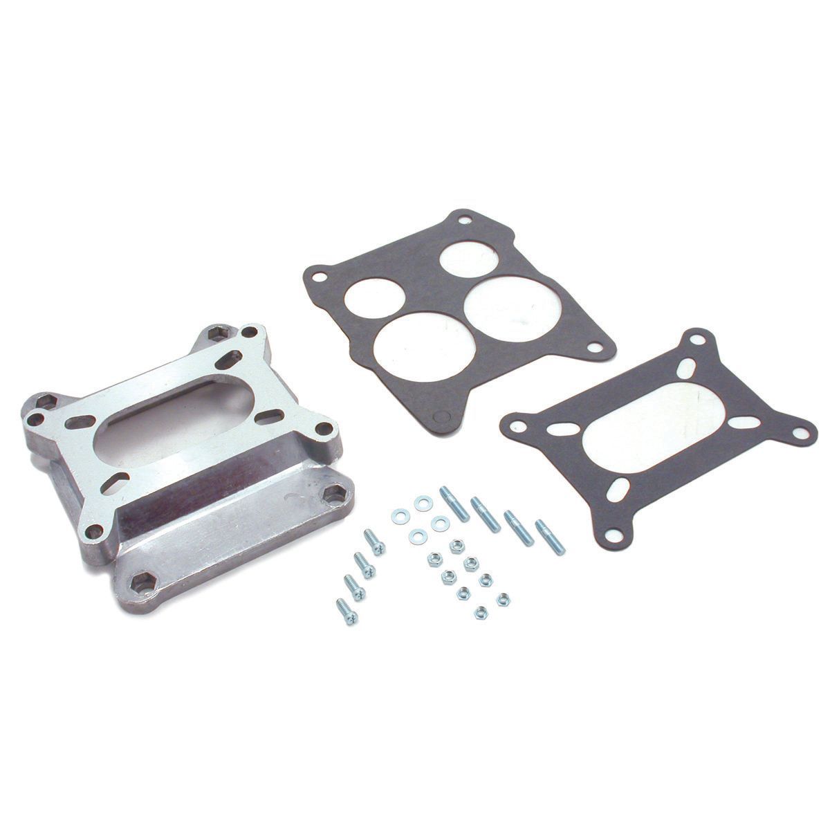 Carburettor Adaptor Holley/Rochester 2 barrel carburetor to Quadrajet manifold.