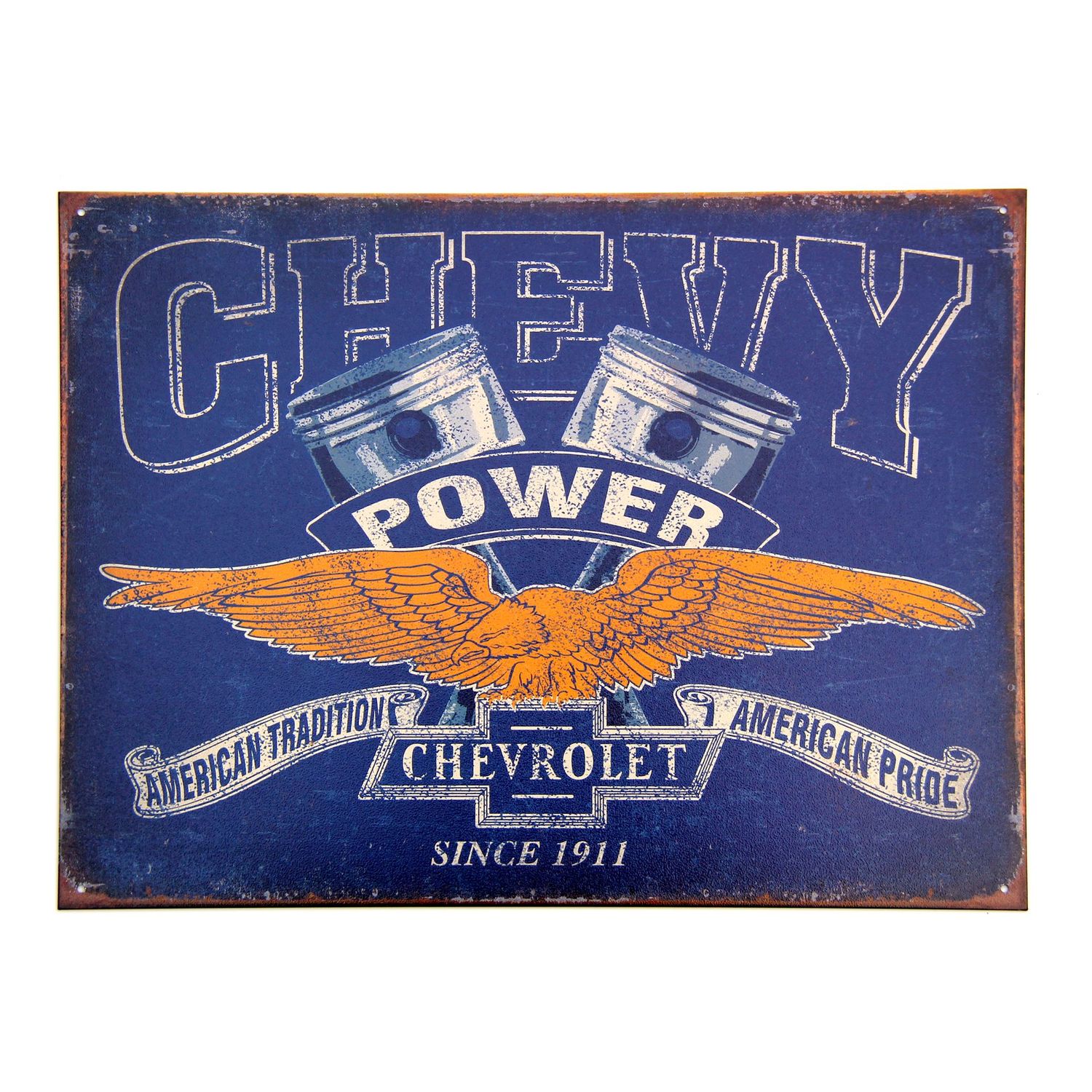 Chevy Power American Tradition-Pride Metal Sign Reproduction 32cm x 41cm