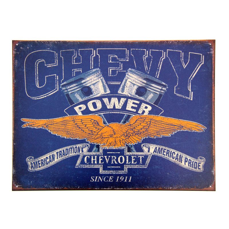 Chevy Power American Tradition-Pride Metal Sign Reproduction 32cm x 41cm