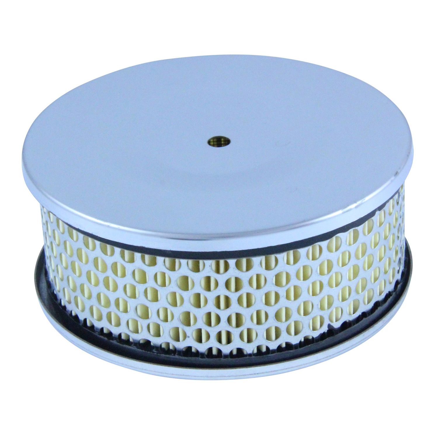 Chrome Air Filter/Air Cleaner 5-1/2 Chrome Air Filter/Air Cleaner 5-1/2" Wide x 55mm Tall 60mm Low Profile Centre Stud