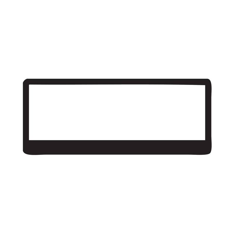 SINGLE Black Polymer Number Plate Frame. Suits a 6 Digit Number Plate